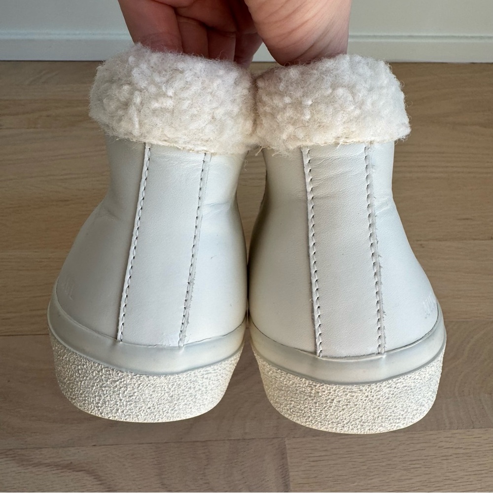 MADEWELL WOMEN'S SIDEWALK HIGH-TOP SNEAKERS IN SHERPA SIZE 8 ASHEN SILVER NEW - Picture 6 of 12